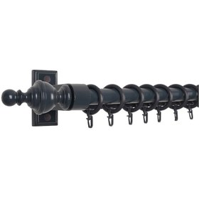 Resim Boni Modern Rustik Ahşap Rustik Perde Askısı Çift Raylı-antrasit 200 Cm Antrasit 