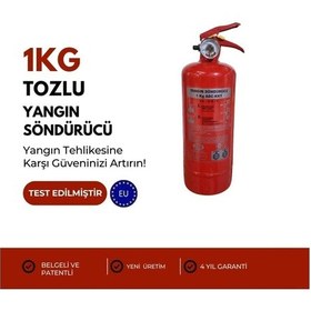 Resim 4 Yıl Garantili Abc Tozlu Yangın Söndürücü - Ce Ve Tse Belgeli 1 Kg 
