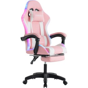 Resim Fashcolle Pink Star Işıklı - Masaj Özellikli Oyuncu Koltuğu Pembe-Beyaz 