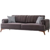 Resim Storish Bolero Üçlü Koltuk Baskılı Antrasit 