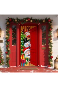Resim PROMISEBACKDROP2 190x75cm Lastikli kapı süsü, Kumaş kapı giydirme, Christmas decor, Yılbaşı, Okul etkinlik kapı süsü 