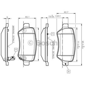 Resim BOSCH 986495218 Fren Balatası Arka Astra G 98- Astra H 04- Corsa C 00- Combo 00- Zafira B 05- Merıva A 03- Fren Balatası 37971843 