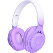 Resim Rba aksesuar Zore M6 Plus Ayarlanabilir ve Katlanabilir Kulak Üstü Bluetooth Kulaklık-Mor 