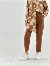 Resim Vioshine Kadın Scuba Beli Lastikli Cepli Double Paça Pantolon-kahve Kahverengi 