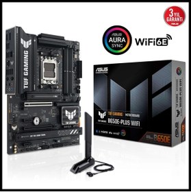 Resim ASUS TUF GAMING B650E-PLUS WIFI 8000MHz OC DDR5 Soket AM5 M.2 HDMI DP mATX Anakart 
