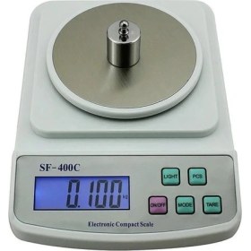 Resim Pileli Store Diamond Plus Dijital Göstergeli Plastik Fanuslu Hassas Terazi SF-400C (500 Gr-0.01) 