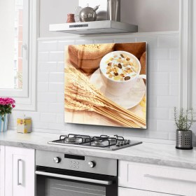 Resim Olinpa Ocak Arkası Cam Koruyucu Tezgah Ankastre Arkası Koruyucu 50X50 cm | 