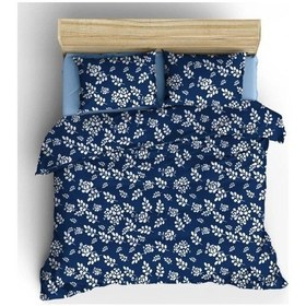 Resim Çarşafı Lastikli Pamuklu Nevresim Takımı Tek Kişilik Lacivert 