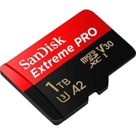 Resim 1 Tb Extreme Pro Microsdxc Kart + Sd Adaptör + Rescuepro Deluxe, 200 Mb/s'ye Kadar, A2 Uygulama Performansı, Uhs-I, Sınıf 10, U3, V30 ile 