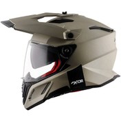 Resim Axor X-Cross Dual Vizör Nickel Kask Kırmızı 