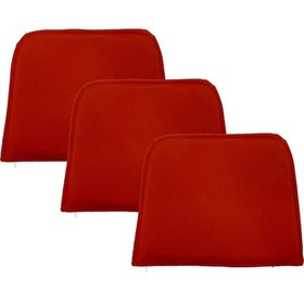 Resim Knsz Sırt Minderi 3 Lü Mazlum Krm Suni Deri Cırtlı Tel Sandalyesi Sırtı İçin Siyah 