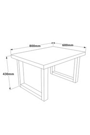 Resim Yurudesign Marken B Ofis Sehpası Metal Ayaklı Barok 
