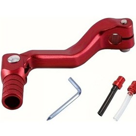 Resim Hightower Premium Cnc Alüminyum Katlanır Vites Kolu Kiti - Kırmızı, 50cc-125cc Dirt Bike, Xr50, Xr80, Crf50, Crf70 