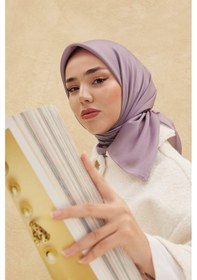 Resim Silk Home Düz Shiny Eşarp - Erguvan - Erguvan 