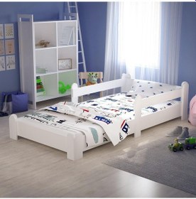 Resim Tulipkids Montessori Karyola Beyaz 90x190 Yatak Uyumlu Oval Kesim Çocuk Yatağı Kids-115 