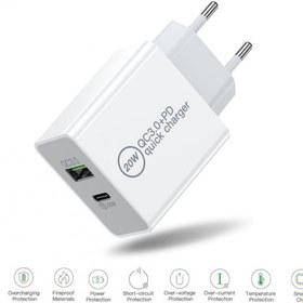 Resim Trident A25 Uyumlu Çoklu Şarj Adaptörü 20W Qualcomm 3.0 + PD Ultra Hızlı Şarj Cihazı 