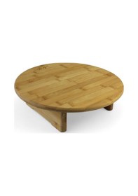 Resim Bambu Ayaklı Sunumluk, Servis, Kesim Tahtası Çap 32cm 