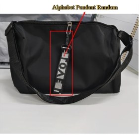 Resim Xuweiwei Siyah Fitness Yoga Messenger Çantası - Büyük Kapasiteli Ayarlanabilir Spor Çantası Siyah 