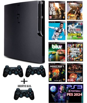 Sony Playstation 3 Super Slim 320 GB İkinci El + 2 Joistick + Oyun