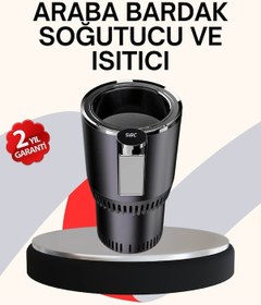 Resim Mey İthalat Araba Bardaklığı Isıtma Soğutma Ayarlı Çakmak Girişli Akıllı Model Siyah 