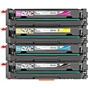 Resim Hp 125A-CB540A-CB541A-CB542A- CB543A Hp Color Laserjet CP1515N 1 Set Muadil Toner 2200 Sayfa Renkli 