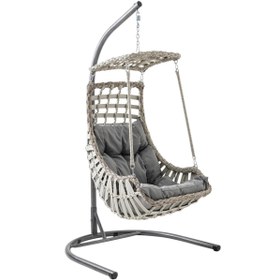 Resim Capri Swing Alaçatı Tekli Rattan Bahçe Salıncağı | Balkon Salıncağı 