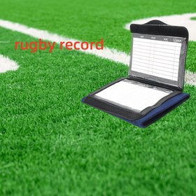 Resim Rugby Oyun Günü Bilekliği ve Sayfa Çevirme Kayıt Kitapçığı - Siyah, Gençler için Spor Ekipmanları, Skor Tablosu ve Oyun Kitabı Bölümleri İçerir, Oyun Gününün Takibi için Mükemmel 