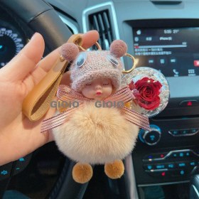 Resim Silver1 Gıoıo Yeni Ipek Eşarp Anahtarlık Kişiselleştirilmiş Inci Papyon Çanta Çekicilik Dokuma Anahtarlık (Yurt Dışından) 