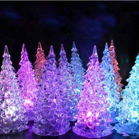 Resim Renkli Led Işıklı Çam Ağacı 17 Cm Işıklı Çam Ağacı Işıklı Yılbaşı Ağacı Vıp Rgb Pıne Tree Led Lıght 