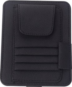 Resim Vizör Depolama Güneşlik Kol Cüzdan Pu Deri Depolama Kılıfı Gözlük Kartlar Düzenleyici Klipsler Tutucu 