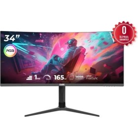 Resim 34 Cube PA-34V165C Va 1ms 165HZ HDMI Dp Type-C USB 2k Wqhd 3440X1440 Freesync Curved Yukseklık Ayarı Vesa Rgb Sıyah Gamı 