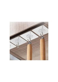 Resim Kendinden Yapışkanlı Şeffaf Banyo Mutfak Havlu Askısı 3 Adet 