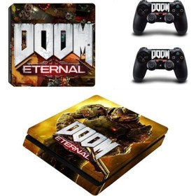 Resim Doom Playstation 4 Slim Kasa Sticker Kaplama 