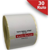 Resim 70X70 Termal Etiket 30 Rulo Barkod Etiketi Kalite Barkod 