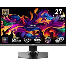 Resim MSI MPG 272URX QD-OLED 26.5 3840x2160 240Hz 0.03 ms HDMI DP Type-C OLED Gaming Monitör 