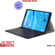 Resim Lenovo Uyumlu Tab M8 Tb-8505F Bluetooth Klavyeli Stand Kılıf - Bkk4 