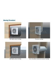 Resim Aircol 150lik Panjurlu Tuvalet, Wc ve Banyo Fanı / Aspiratörü 300 m³/h - 150 MP 