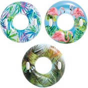 Resim Tutunmalı Transparan Çiçekli Simit 97 Cm İntex - 58263 001 