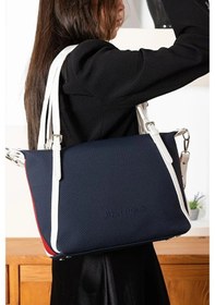 Resim Just Polo Kadın Büyük Valiz Boy Ayarlanabilir Askılı Lüks El & Omuz Çantası Shoulder Bag Kırmızı Lacivert 