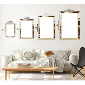 Resim Gold Aynalı Pleksi Çerçeveli Denizci Temalı Çizim Tablo 