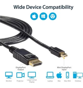 Resim Alfatech Mini Dp → Display Çevirici Kablo 1,8 Metre - Mini Displayport To Display Kablo 
