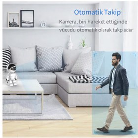 Resim Teknomila 1080p Robot Görünümlü Wifi Ip Güvenlik Kamerası Kablosuz Gece Görüşlü 