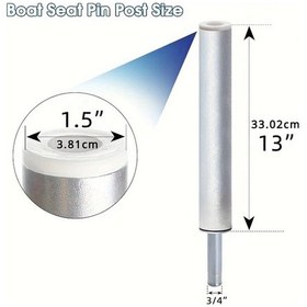 Resim Hightower Lock N Pin 3/4" Paslanmaz Çelik Tekne Koltuğu Montaj Aksesuarı 13" 