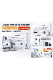 Resim Castu Cam Silme Robotu 2800PA Güçlü Vakum | Uzaktan Kumandalı Akıllı Cam Temizleyici 