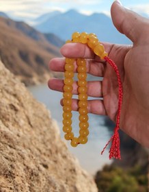Resim Budakoğulları Çok Eski Suriye Sıkma Kehribar Teker Kesim Tesbih Gümüş Teker Malzemeden 