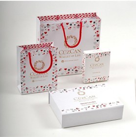 Resim Premium Gift Rose Box - M.utd Siyah Hakiki Deri Cüzdan - Kartlık - Anahtarlık Ve Kırmızı Gül Kutusu Kırmızı 
