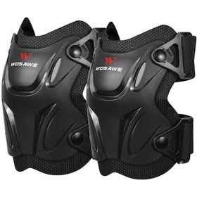 Resim Youmex Mt354-hx Spor Diz Koruyucu - Süngerli Yumuşak İç, Dayanıklı Pe Kabuk, Bisiklet, Kayak, Kaydırma İçin Kolay Uyuma Siyah 