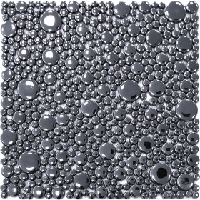 Resim MozaiKristaL Mutfak Alnı, Banyo, Havuz ve Yaşam Alanlarının Tüm Yüzeyleri İçin, Estetik, Şık ve Dayanıklı, Yuvarlak Mix Cam Mozaik. Taş Ölçüleri: Mix. File Ölçüsü: 31.5X31.5 Cm. Satış Adeti: 1 M2. 