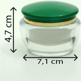 Resim Krem Kavanozu 50 ml 2 Adet Yeşil Akrilik 