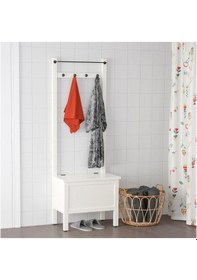 Resim Hemnes Havluluk Ve Bank, Beyaz Renk Meridyendukkan 64x37x173 Cm Düzenleyici Mobilya 